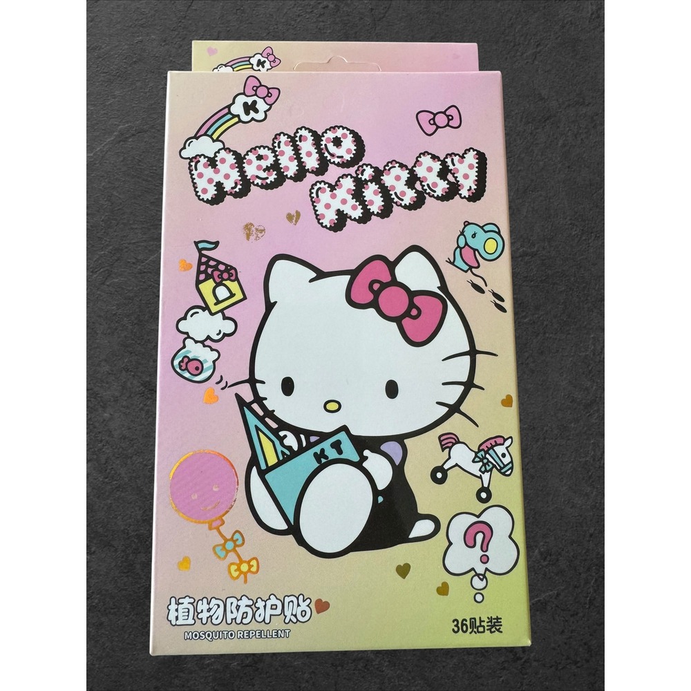 Sanrio Hello Kitty Mosquito Repellent Patches 36ct DEET-Free Plant Stickers